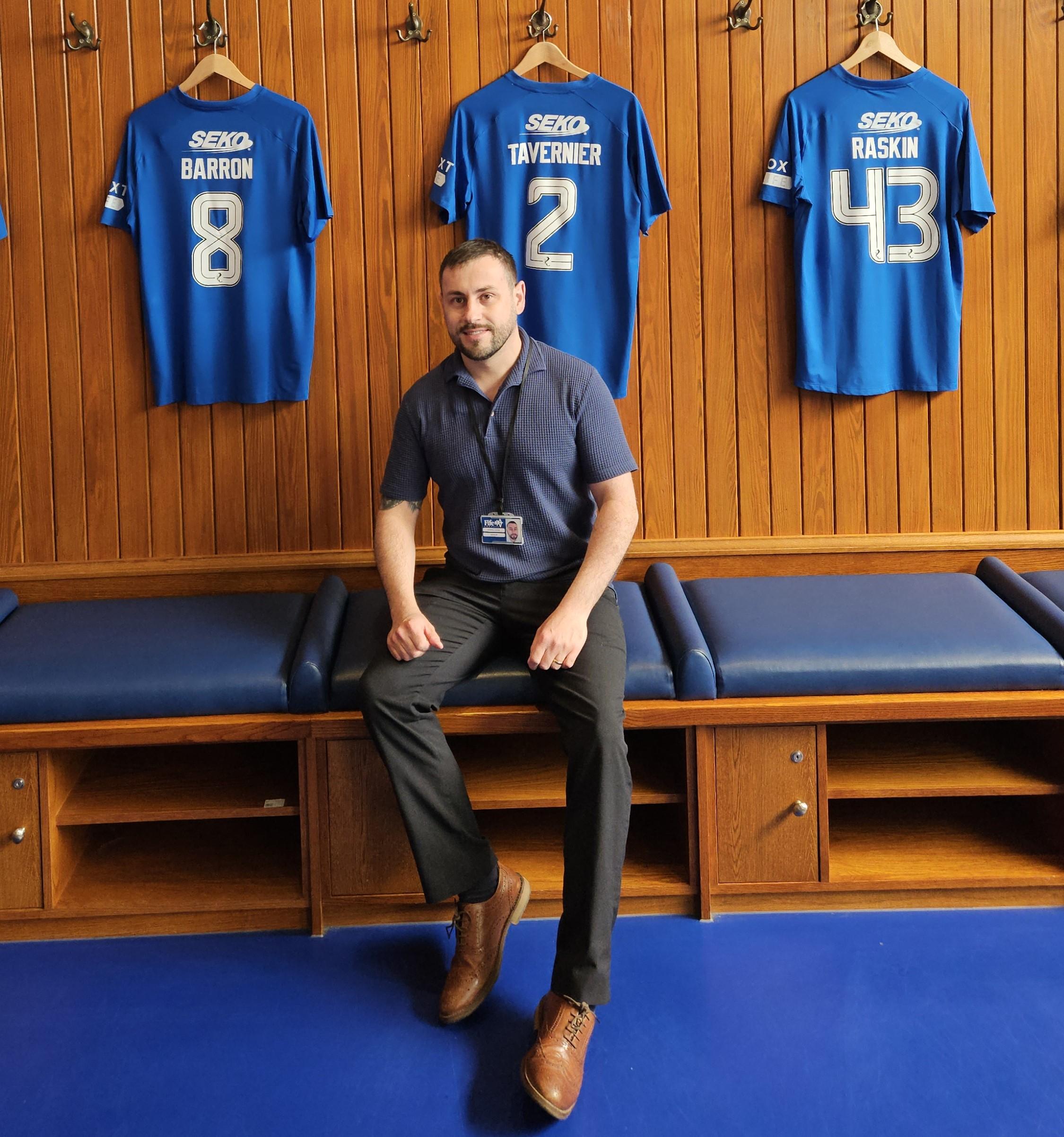 Darren whilst attending a recent Sports Ground Safety Seminar at Ibrox Stadium